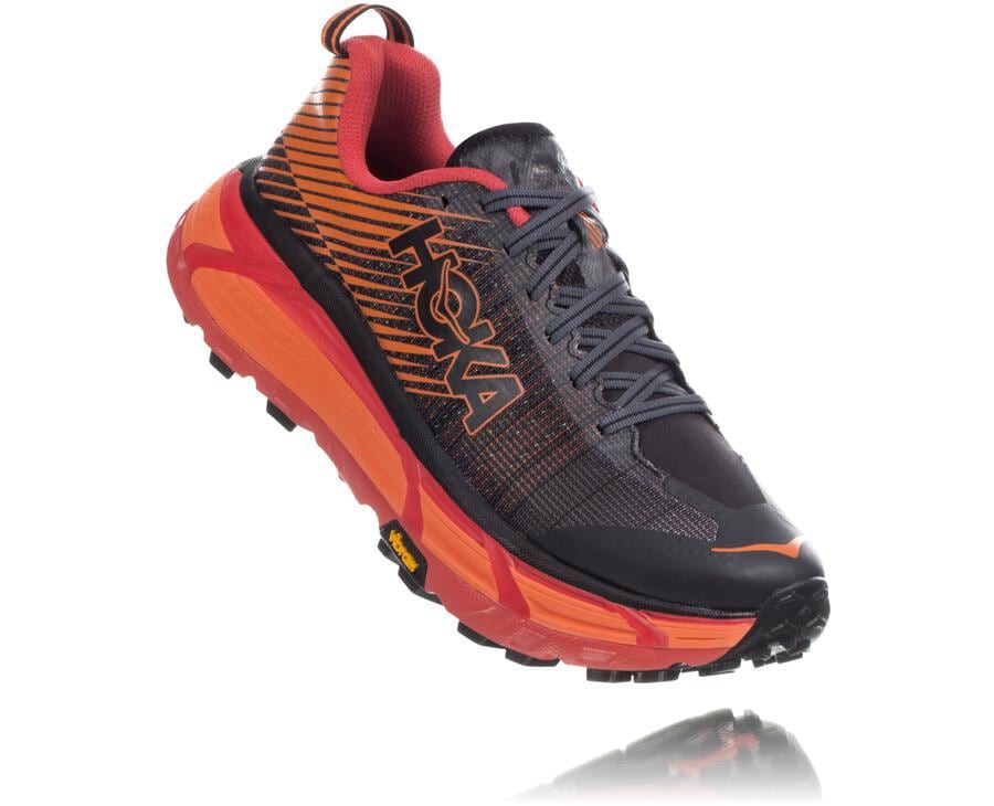 Zapatillas Trail Hoka One One Hombre - Evo Mafate 2 - Negras/Rojas - YHZ597601